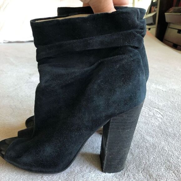 Chinese Laundry by Kristin Cavallari Black Suede Laurel Peep Toe Bootie - Picture 4 of 13